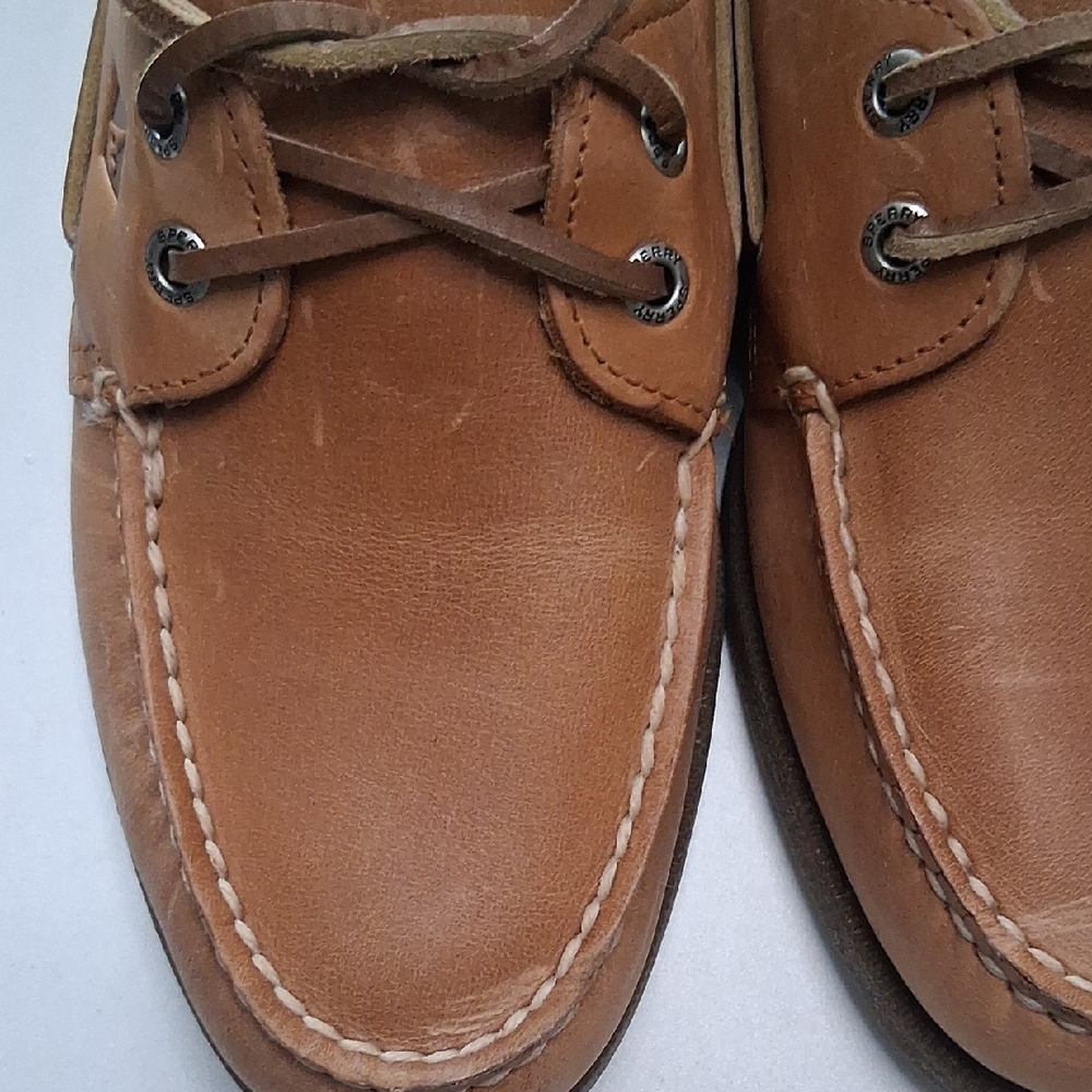 Sperry Men's Brown Leather Boat Shoes - Picture 3 of 8